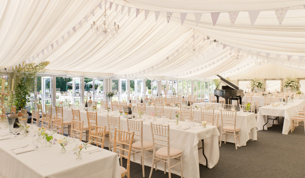 Tunkwell House Marquee set up